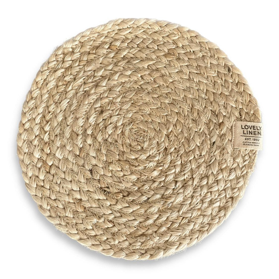 Lovely Linen BREEZY Grytunderlägg Ø20, Beige - Azalea Home