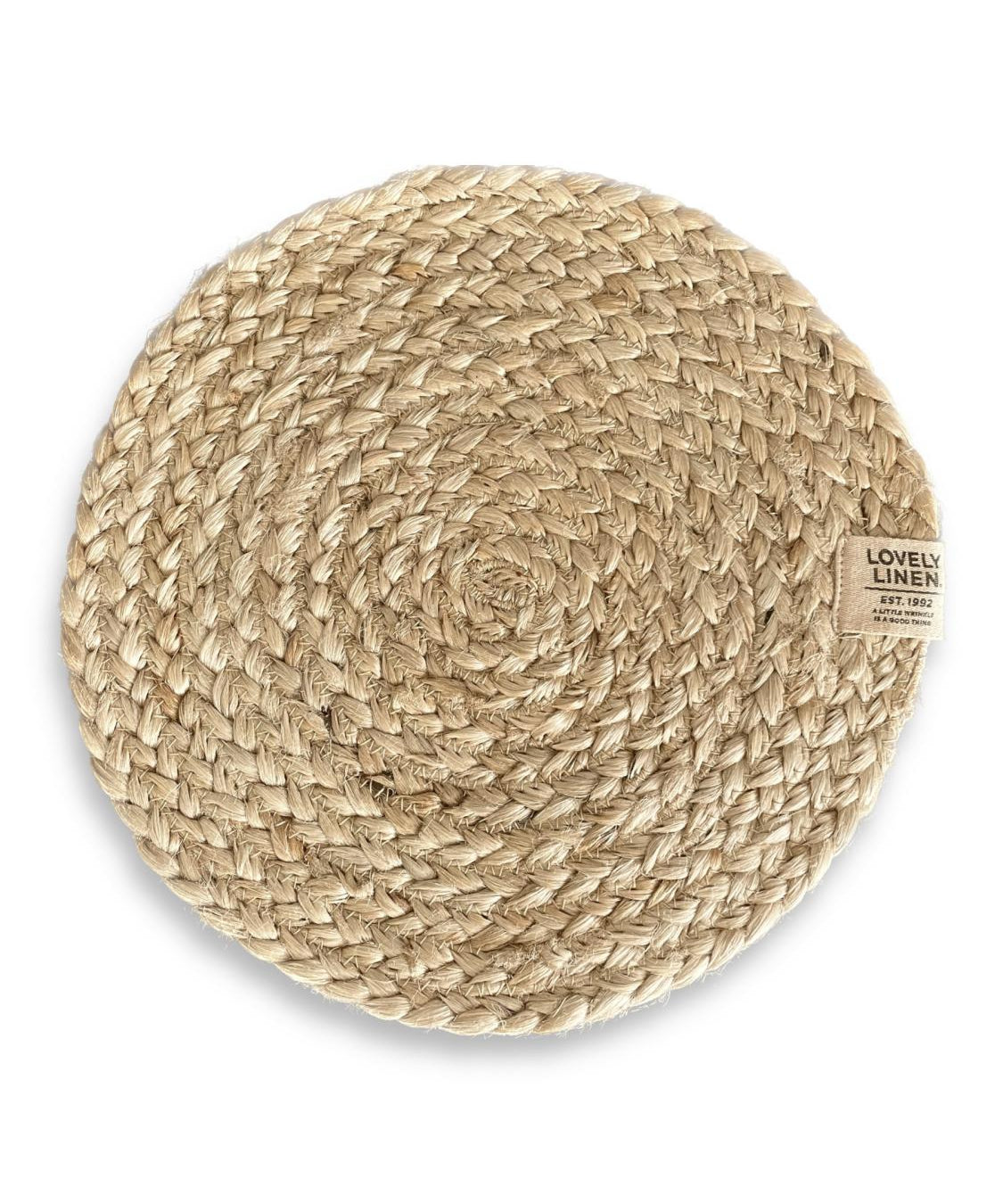 Lovely Linen BREEZY Grytunderlägg Ø25, Beige - Azalea Home