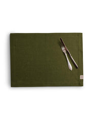 Lovely Linen CLASSIC Bordstablett 37X50, Olivgrön - Azalea Home