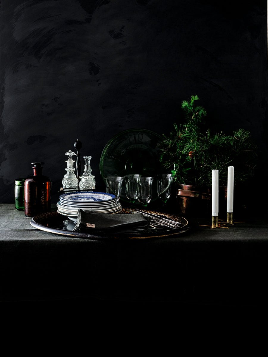 Lovely Linen CLASSIC Duk Ø150, Svart - Azalea Home