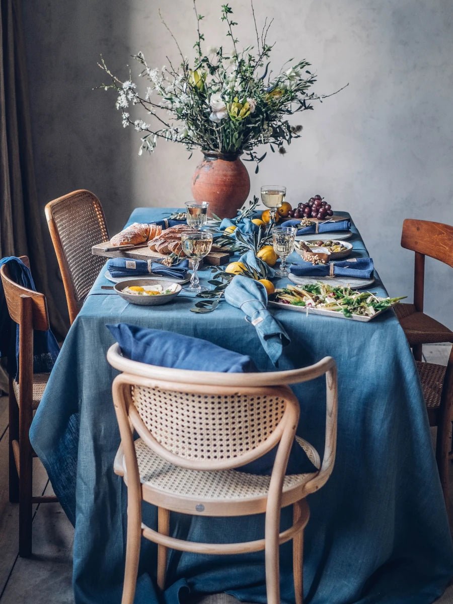 Lovely Linen CLASSIC Duk Ø200, Duvblå - Azalea Home
