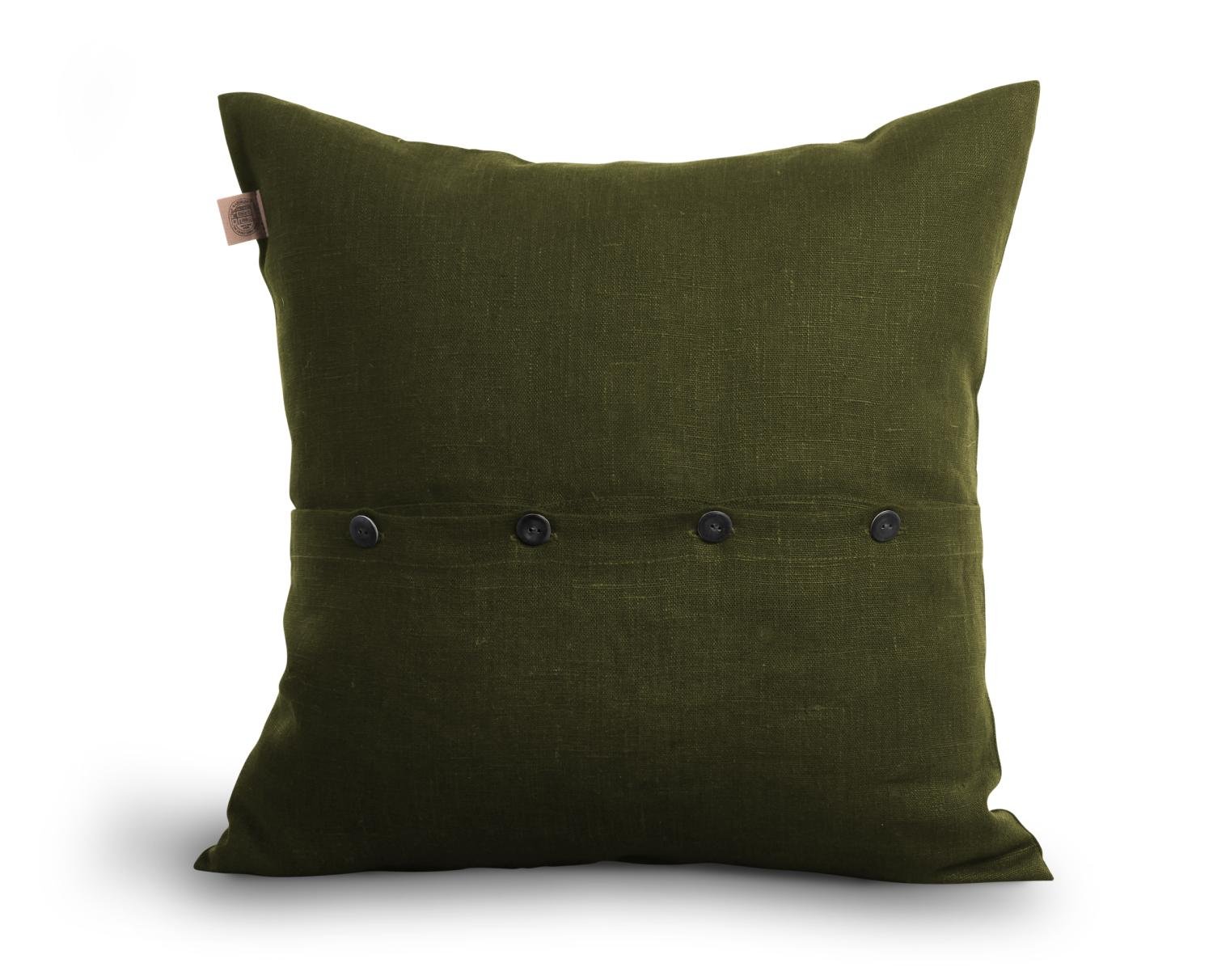 Lovely Linen CLASSIC Kuddfodral 50X50, Olivgrön - Azalea Home