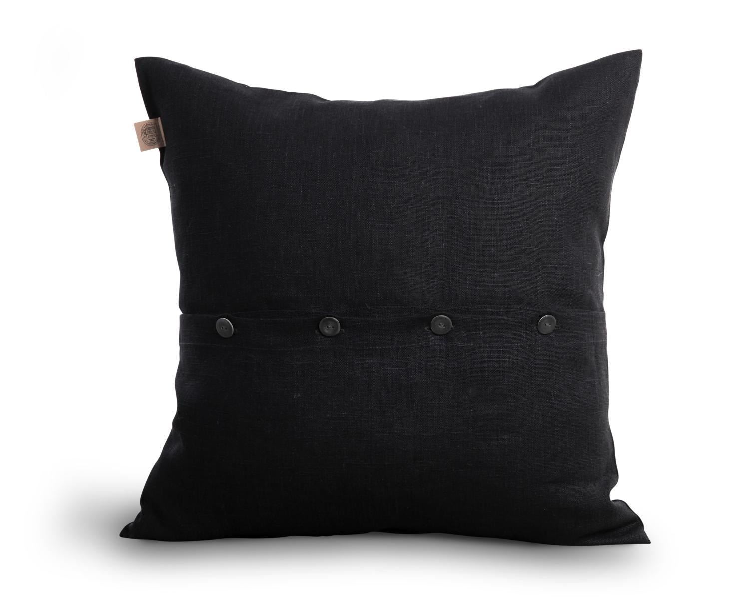 Lovely Linen CLASSIC Kuddfodral 50X50, Svart - Azalea Home