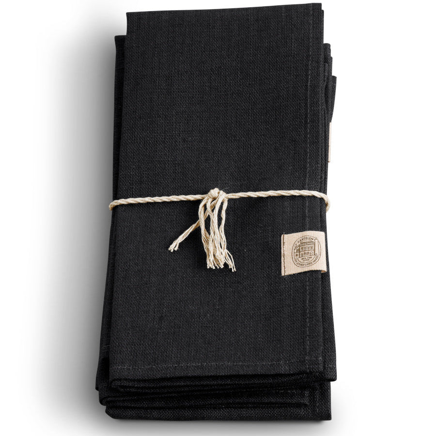 Lovely Linen CLASSIC Servetter 44X44, Svart - Azalea Home