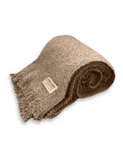 Lovely Linen CURLY Pläd Bouclé 130X170, Brun - Azalea Home