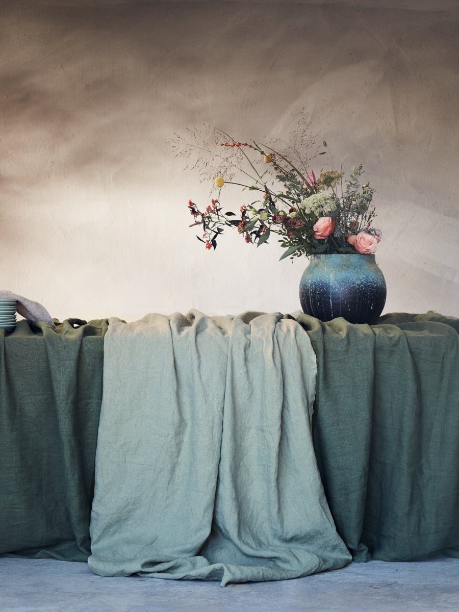 Lovely Linen LOVELY Duk 145X250, Avokado - Azalea Home