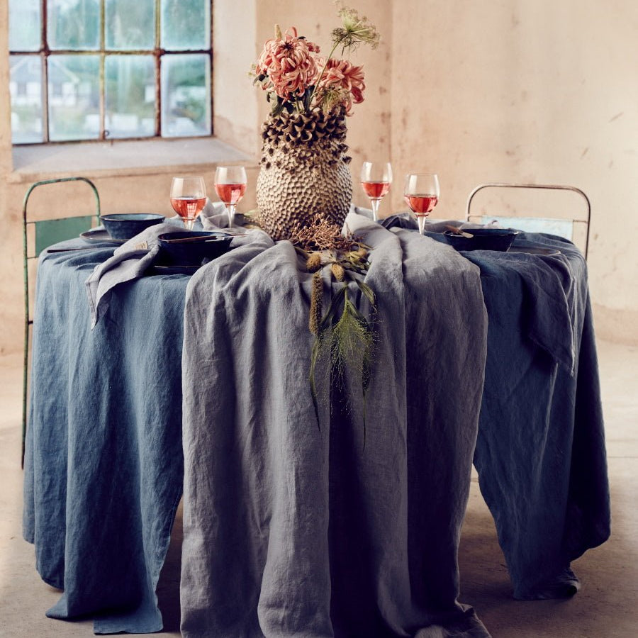 Lovely Linen LOVELY Duk 145X250, Dusty blue - Azalea Home