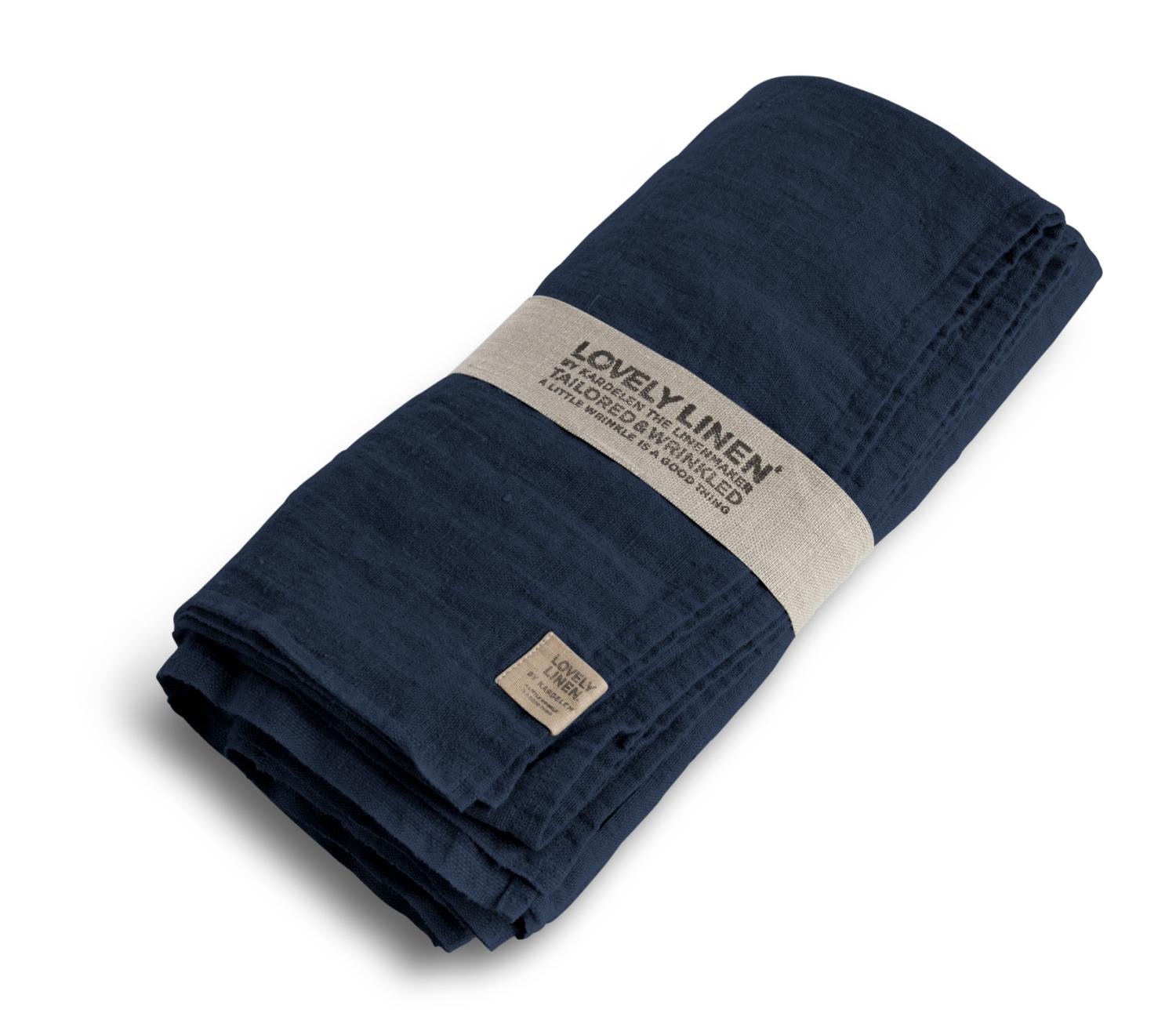 Lovely Linen LOVELY Duk 145X250, Mörkblå - Azalea Home