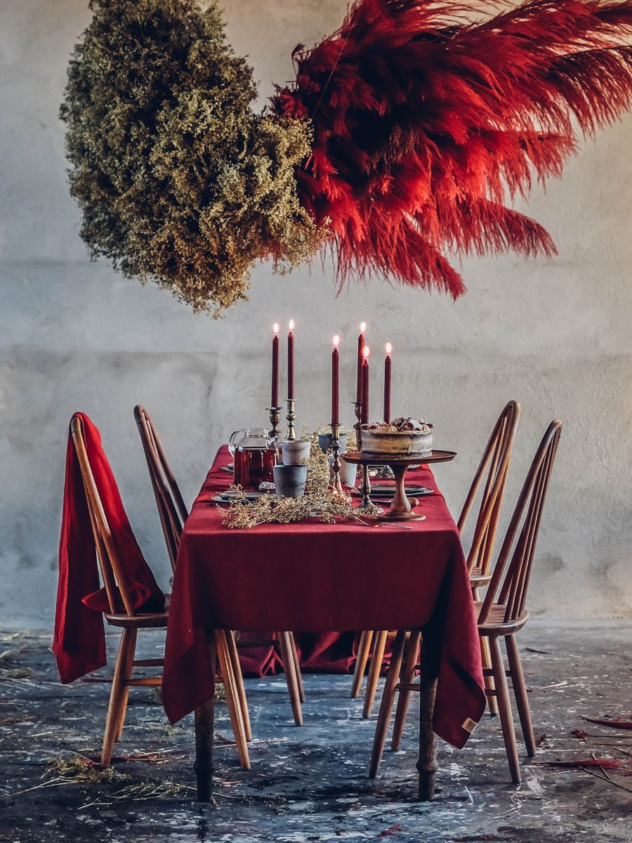 Lovely Linen LOVELY Duk 145X300, Cabernet - Azalea Home