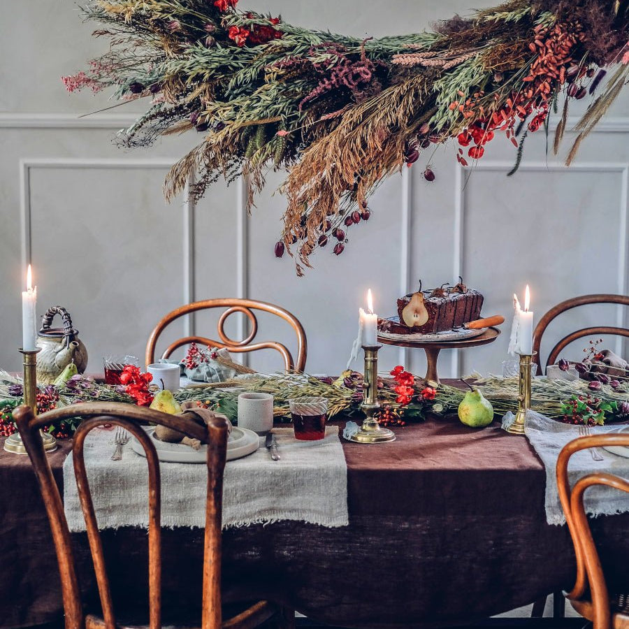 Lovely Linen LOVELY Duk 145X300, Chocolate - Azalea Home