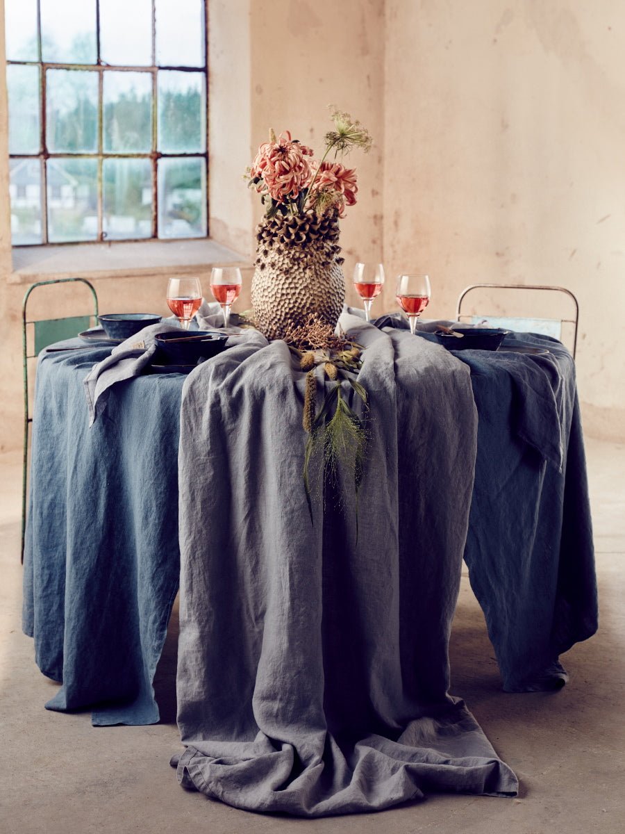 Lovely Linen LOVELY Duk 145X300, Dusty blue - Azalea Home