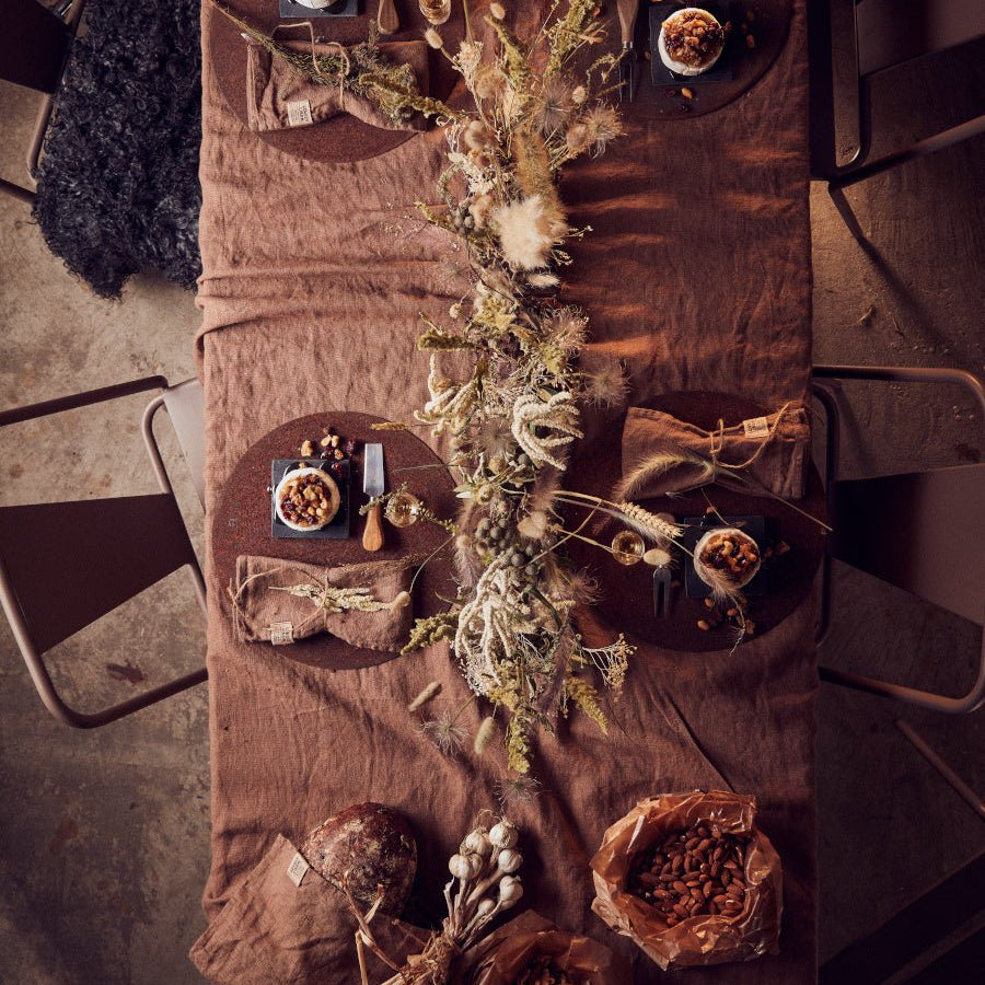 Lovely Linen LOVELY Duk 145X380, Brun - Azalea Home