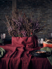 Lovely Linen LOVELY Duk 145X380, Cabernet - Azalea Home