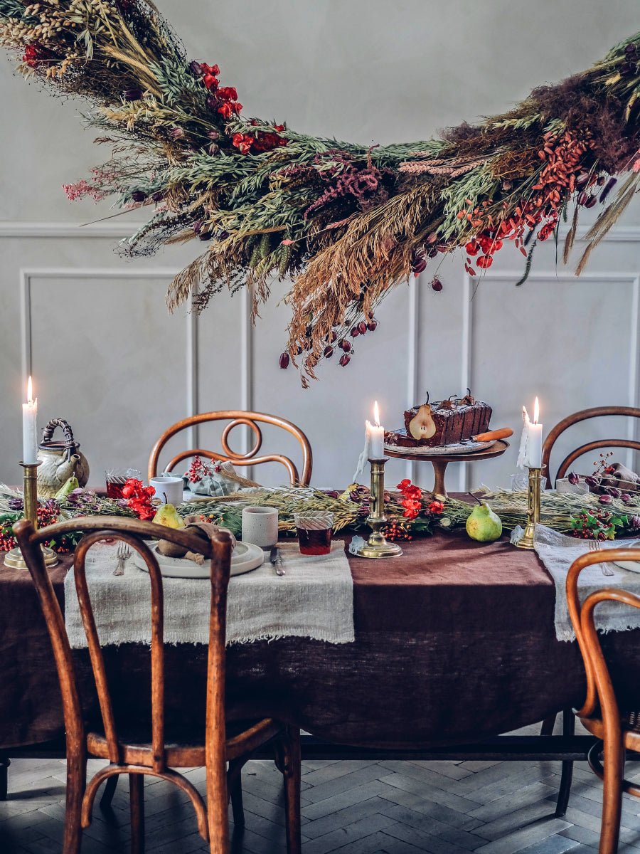 Lovely Linen LOVELY Duk 145X380, Chocolate - Azalea Home