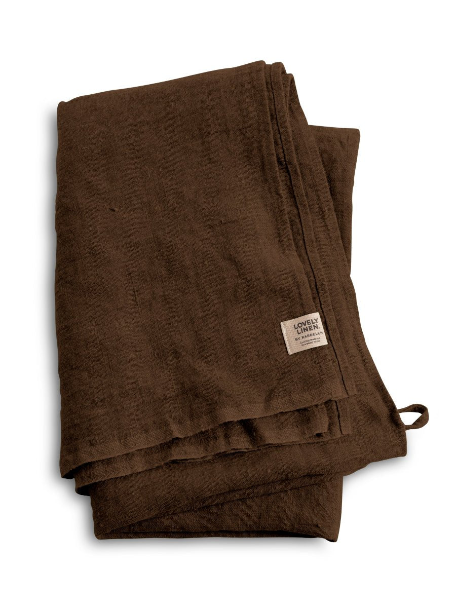 Lovely Linen LOVELY Hamam Handduk 90X145, Chocolate - Azalea Home