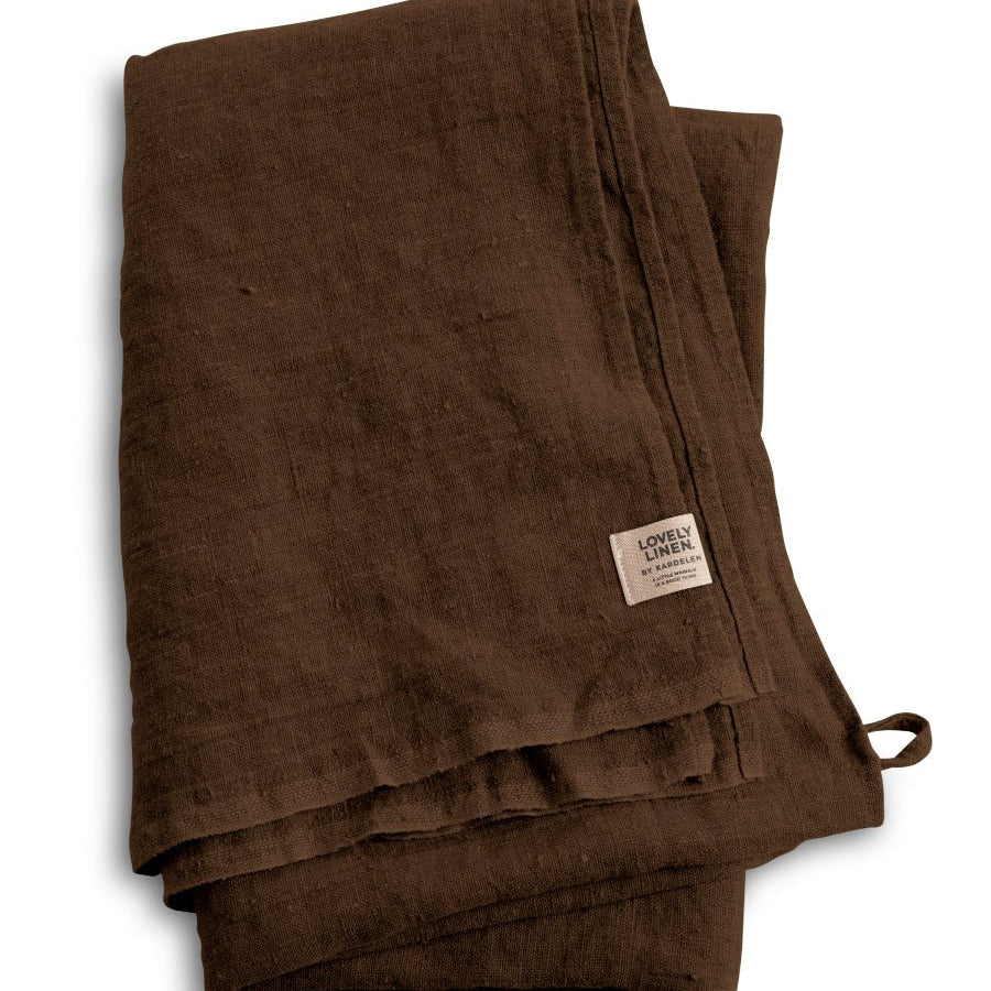 Lovely Linen LOVELY Hamam Handduk 90X145, Chocolate - Azalea Home