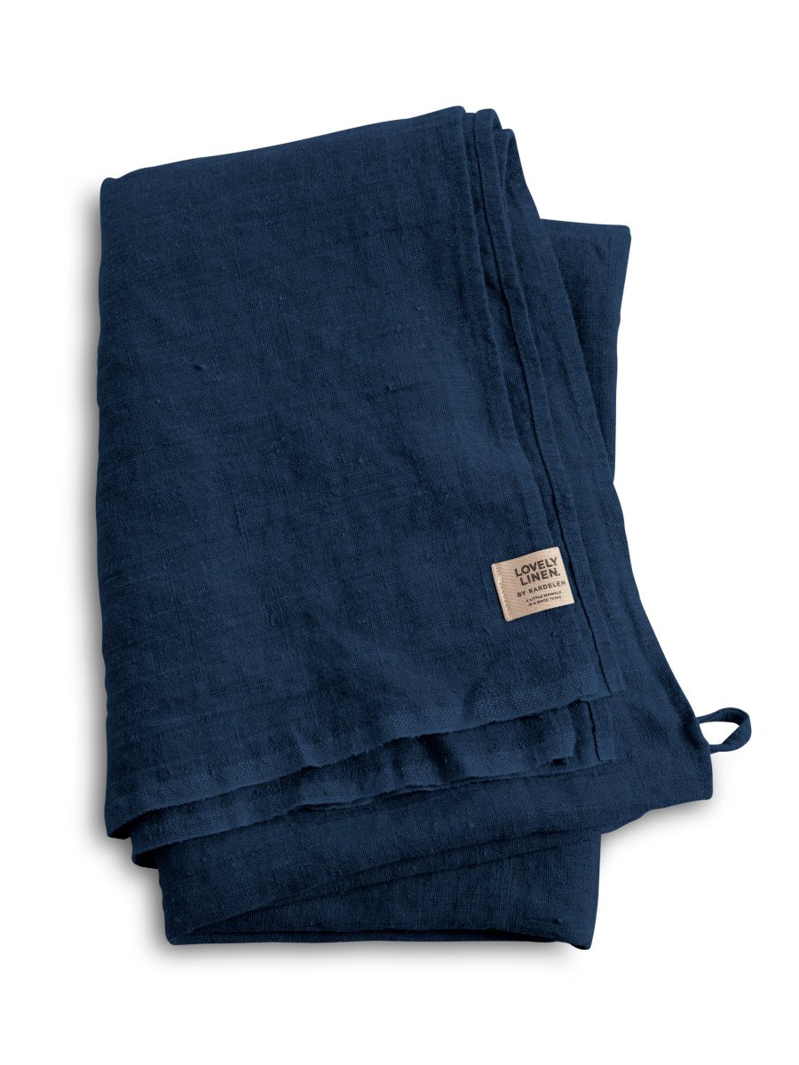 Lovely Linen LOVELY Hamam Handduk 90X145, Mörkblå - Azalea Home
