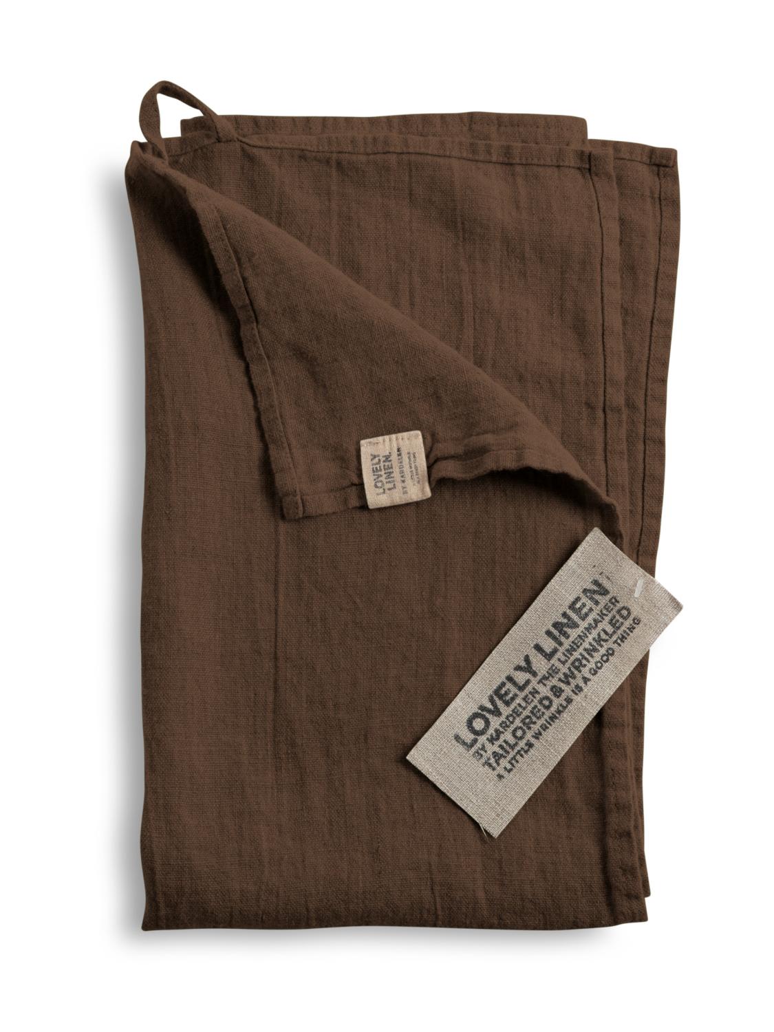 Lovely Linen LOVELY Kökshandduk 45X70, Chocolate - Azalea Home