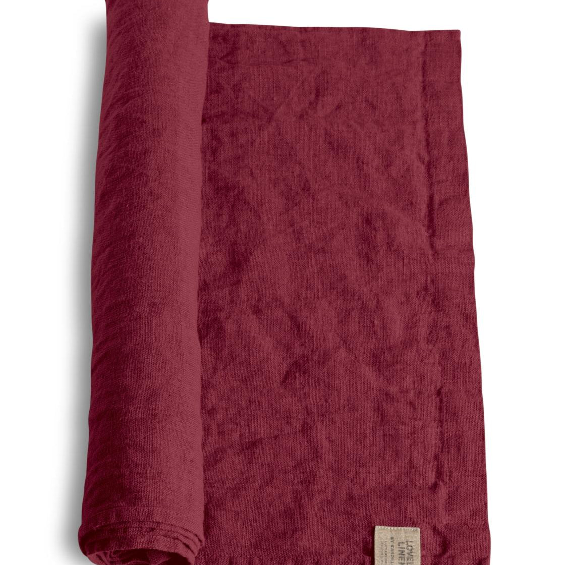 Lovely Linen LOVELY Löpare 47X150, Cabernet - Azalea Home