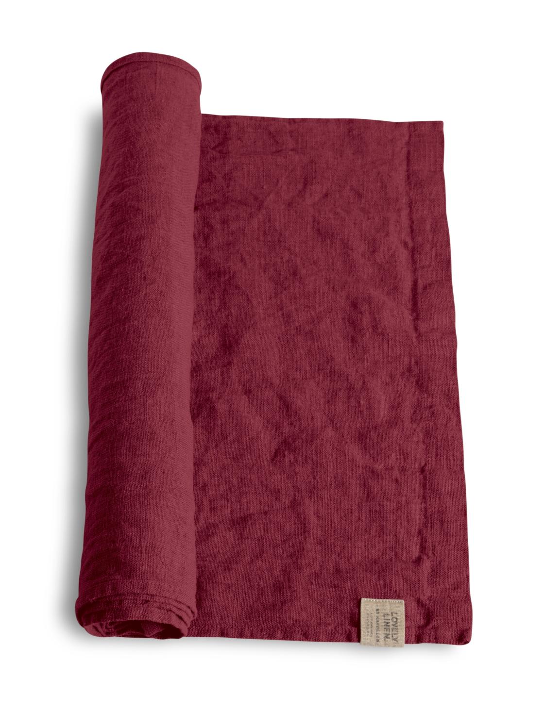 Lovely Linen LOVELY Löpare 47X150, Cabernet - Azalea Home