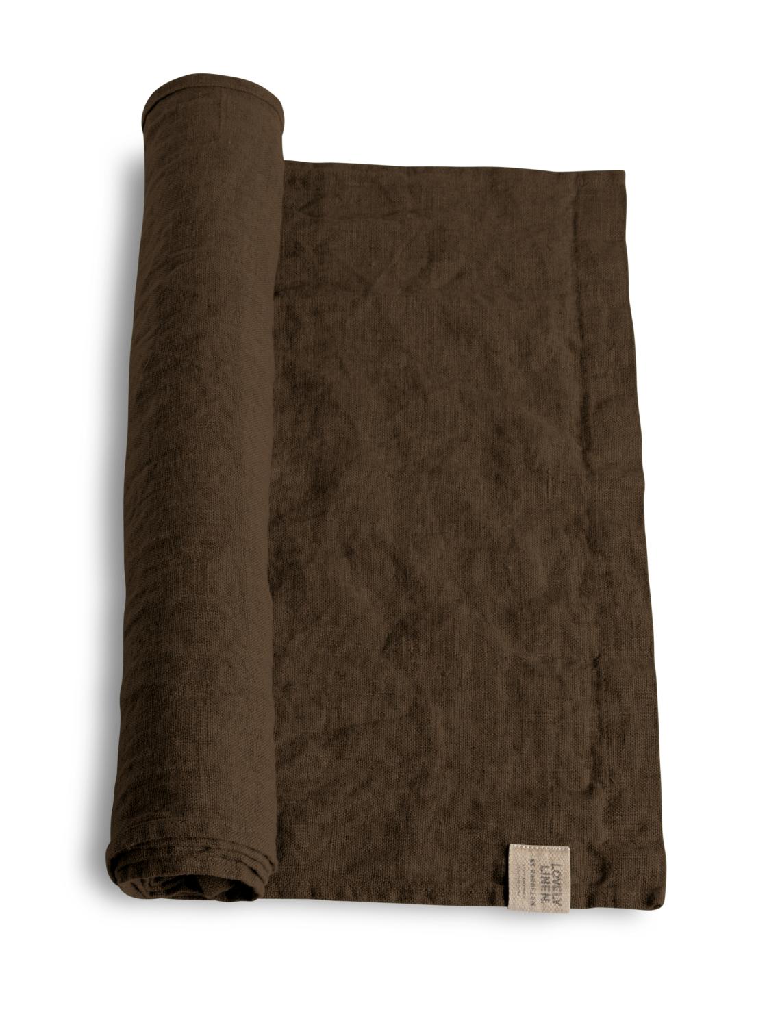 Lovely Linen LOVELY Löpare 47X150, Chocolate - Azalea Home