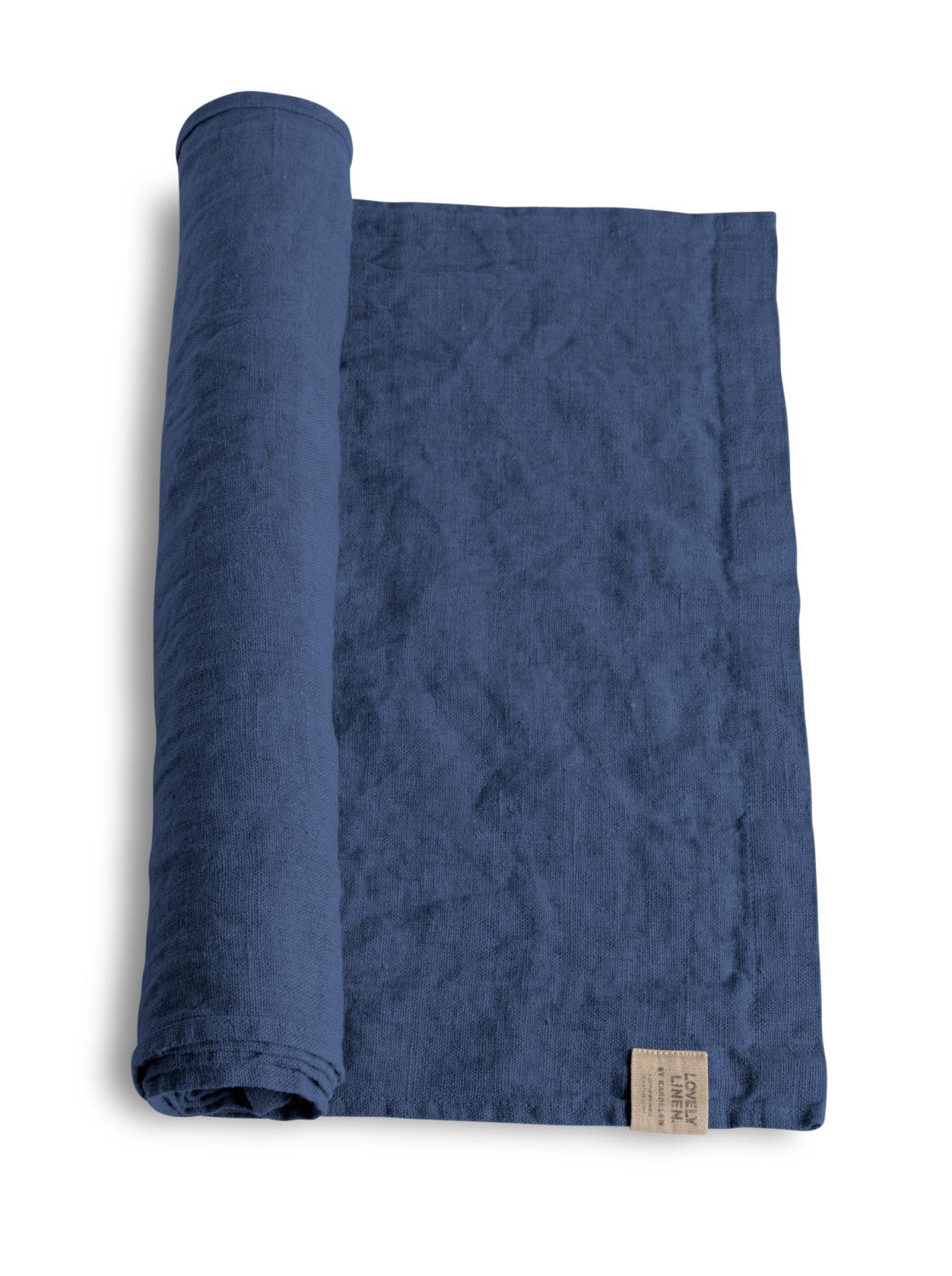 Lovely Linen LOVELY Löpare 47X150, Denimblå - Azalea Home