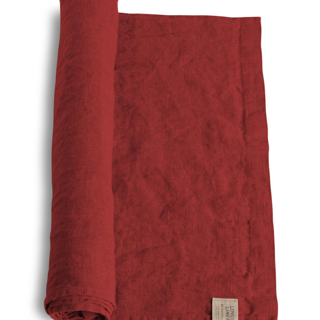 Lovely Linen LOVELY Löpare 47X150, Röd - Azalea Home