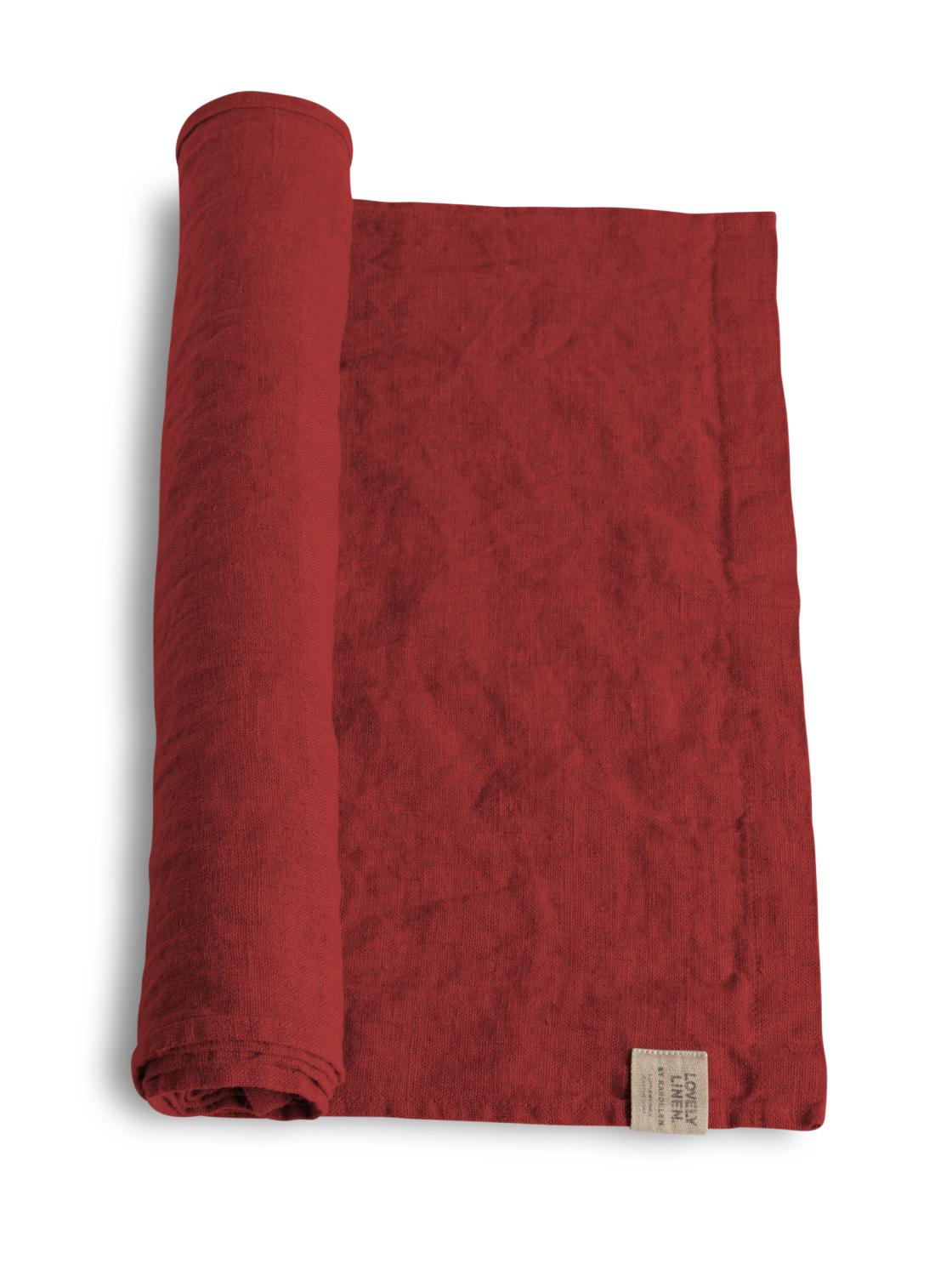 Lovely Linen LOVELY Löpare 47X150, Röd - Azalea Home