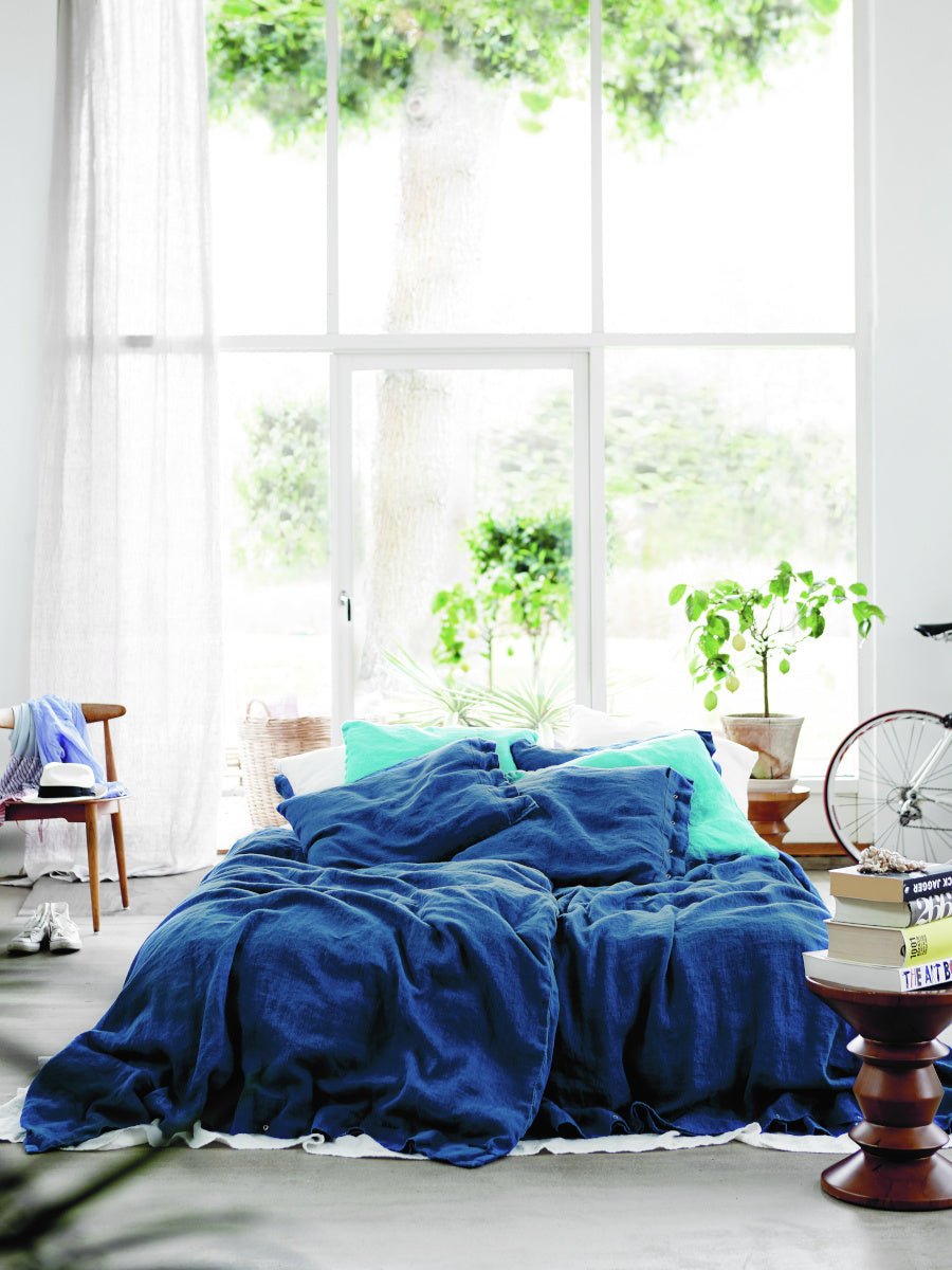 Lovely Linen LOVELY Påslakan 135X200, Denimblå - Azalea Home