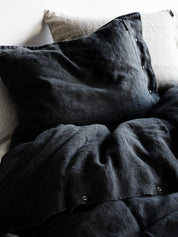 Lovely Linen LOVELY Påslakan 150X210, Mörkgrå - Azalea Home
