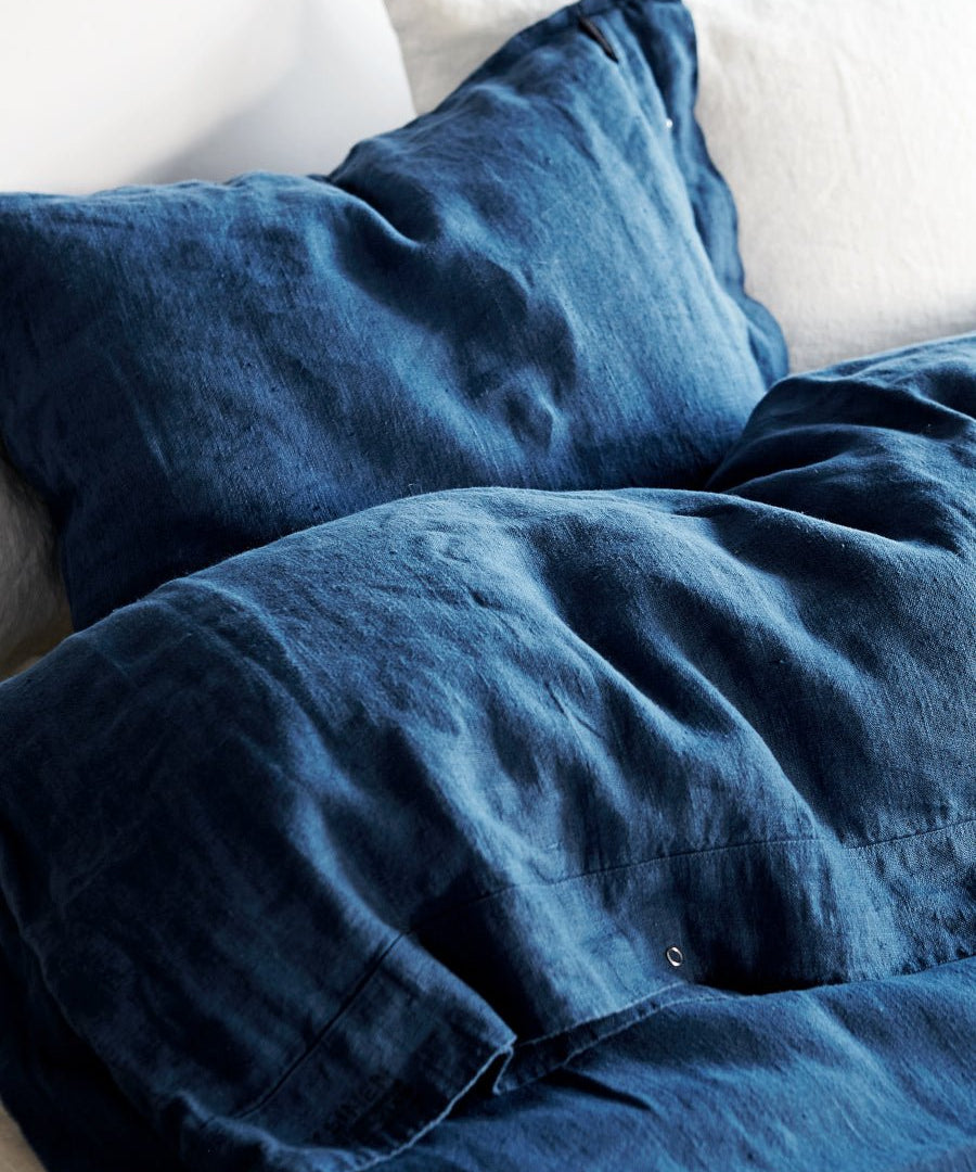 Lovely Linen LOVELY Påslakan 160X210, Denimblå - Azalea Home
