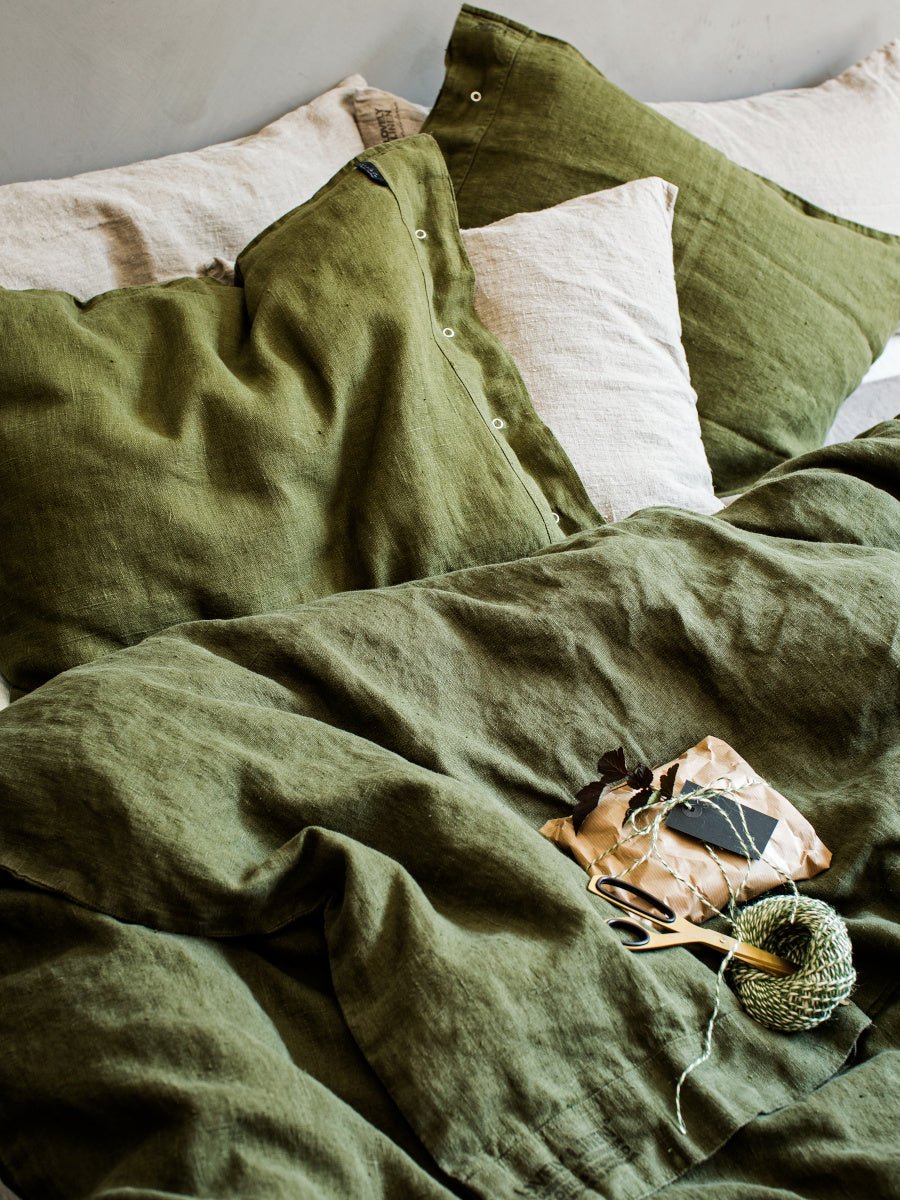 Lovely Linen LOVELY Påslakan 160X210, Grön - Azalea Home