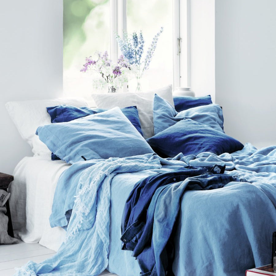 Lovely Linen LOVELY Påslakan Dubbel 240X220, Blå - Azalea Home