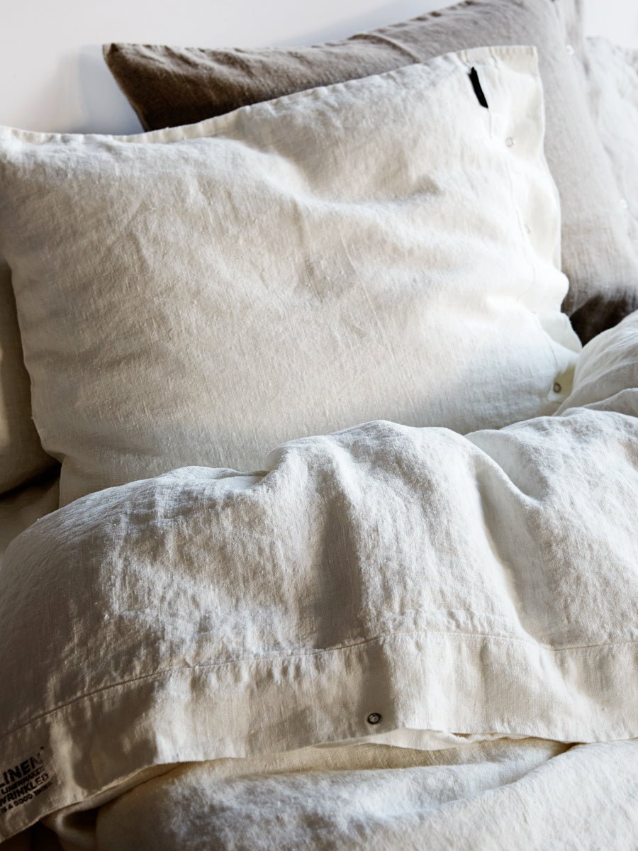 Lovely Linen LOVELY Påslakan Dubbel 240X220, Off - White - Azalea Home