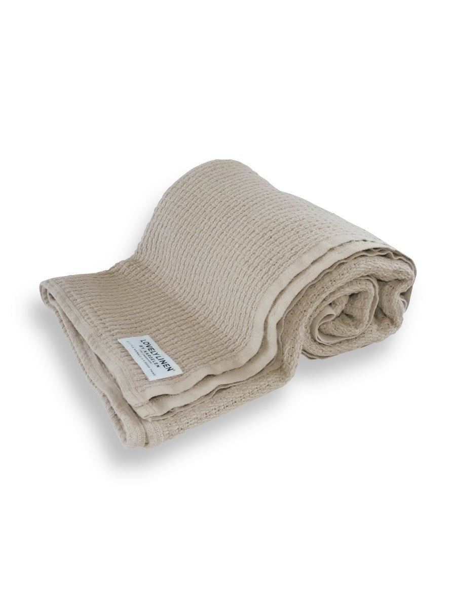 Lovely Linen LOVELY Pläd Bomull 220X240, Natur - Azalea Home