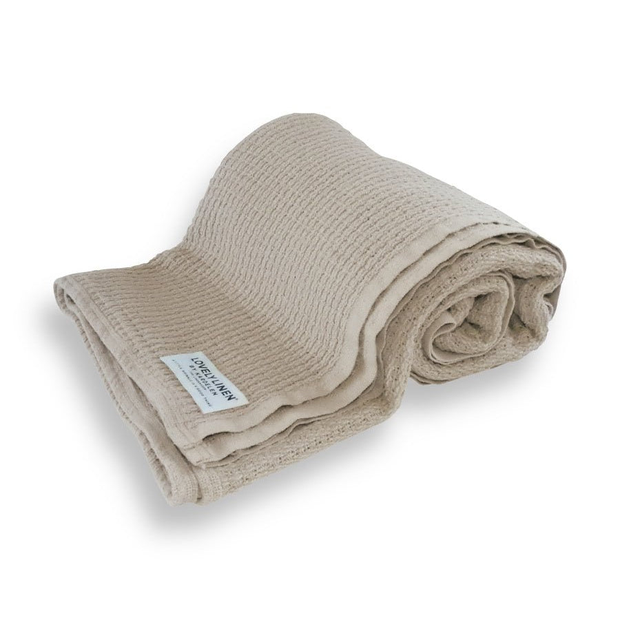 Lovely Linen LOVELY Pläd Bomull 220X240, Natur - Azalea Home