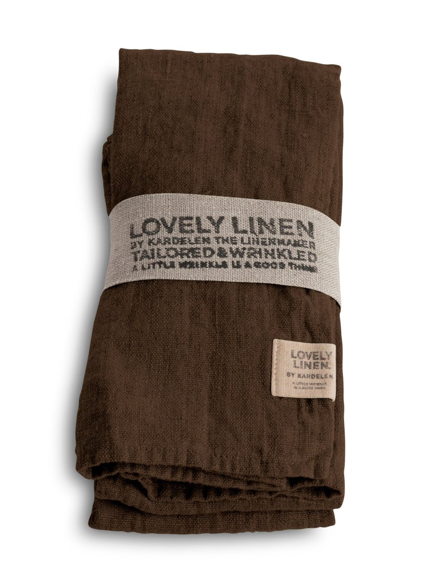 Lovely Linen LOVELY Servetter 45X45, Chocolate - Azalea Home