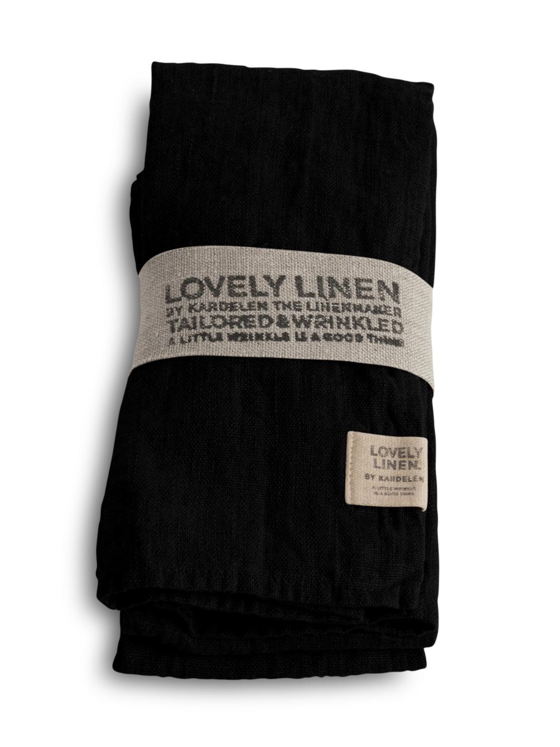 Lovely Linen LOVELY Servetter 45X45, Svart - Azalea Home