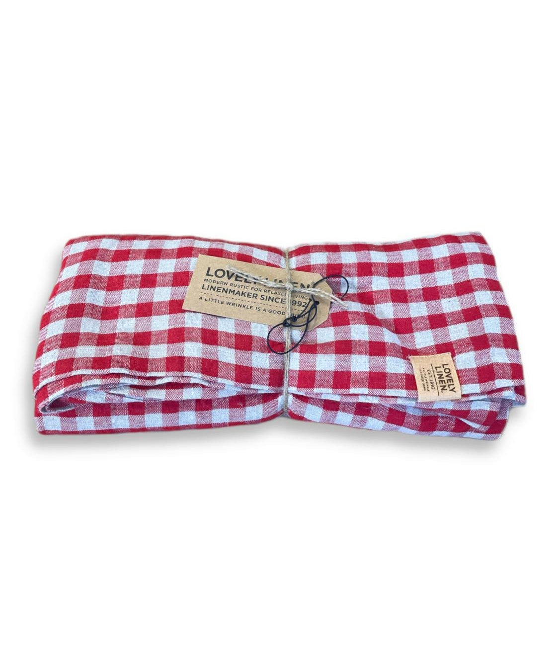 Lovely Linen MISTY Duk Square 145X250, Röd - Azalea Home