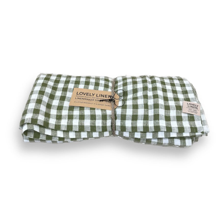 Lovely Linen MISTY Duk Square 145X300, Grön - Azalea Home