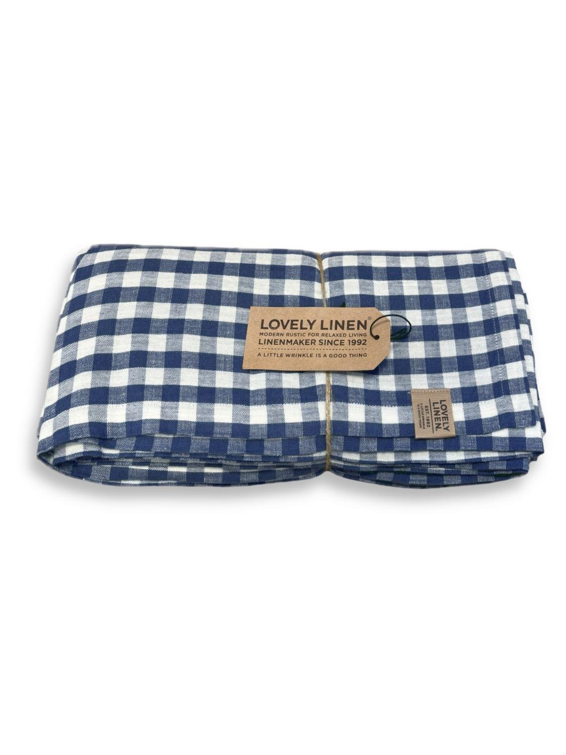 Lovely Linen MISTY Duk Square 145X380, Denimblå - Azalea Home