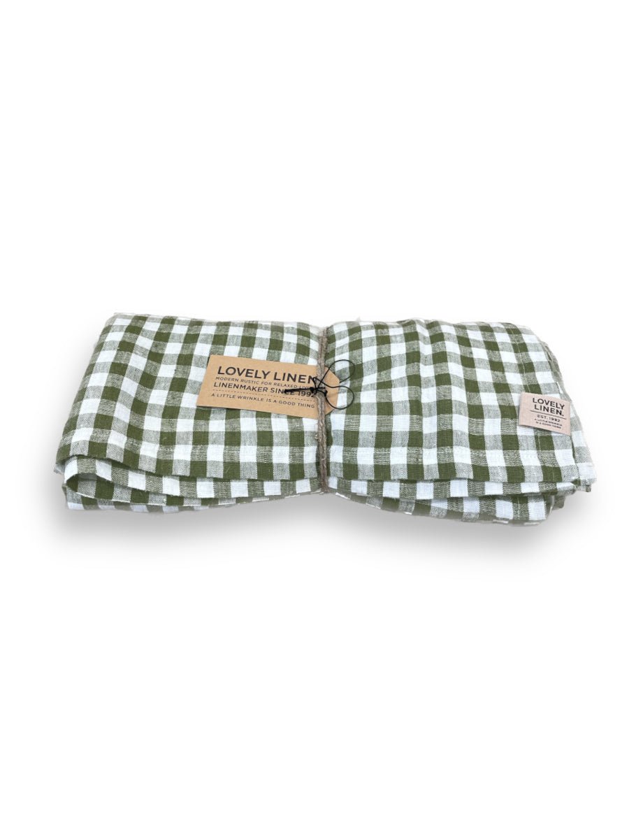 Lovely Linen MISTY Duk Square 145X380, Grön - Azalea Home