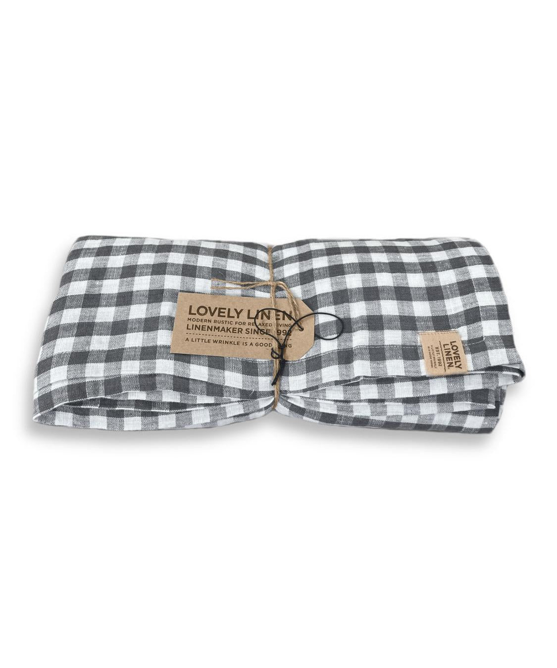 Lovely Linen MISTY Duk Square 145X380, Mörkgrå - Azalea Home