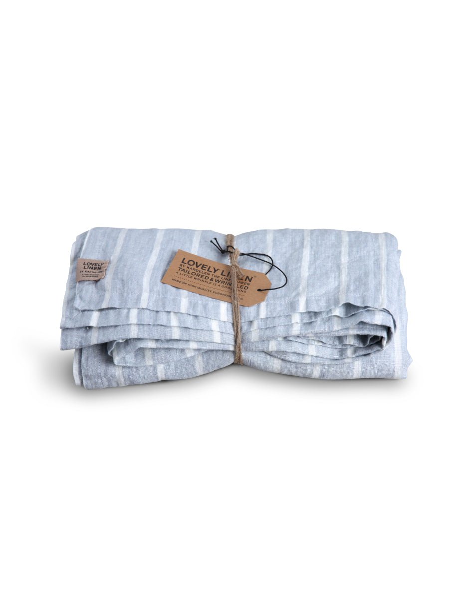 Lovely Linen MISTY Duk Stripe 145X300, Sky - Azalea Home