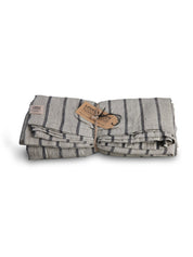 Lovely Linen MISTY Duk Stripe 145X380, Svart - Azalea Home