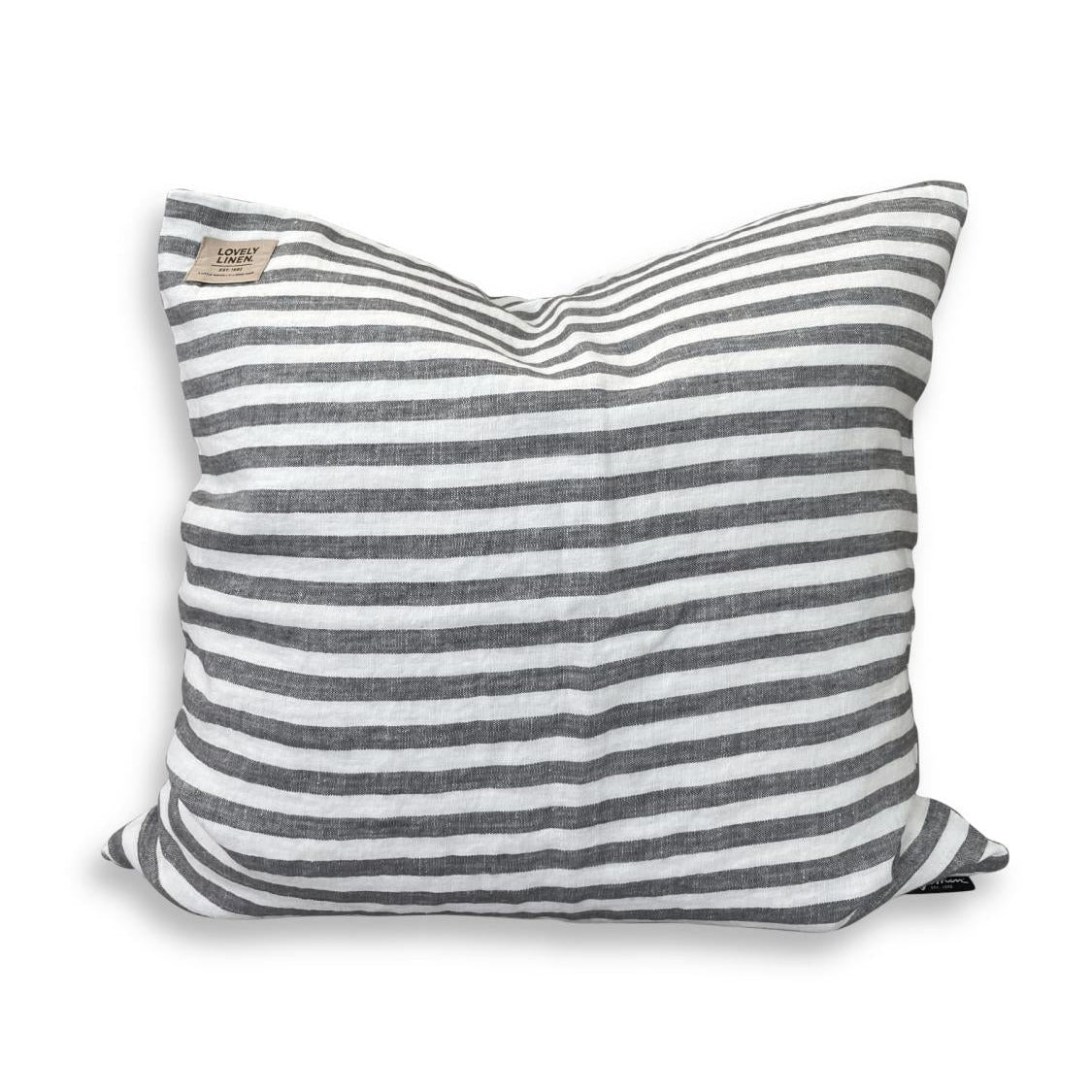 Lovely Linen MISTY Kuddfodral Edge 50X50, Mörkgrå - Azalea Home