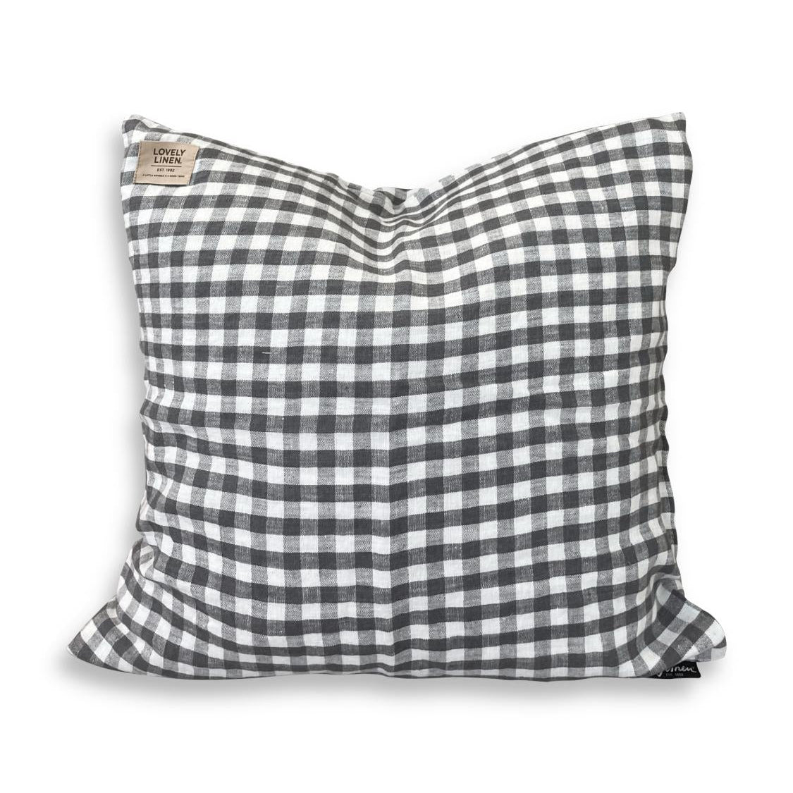 Lovely Linen MISTY Kuddfodral Square 50X50, Mörkgrå - Azalea Home