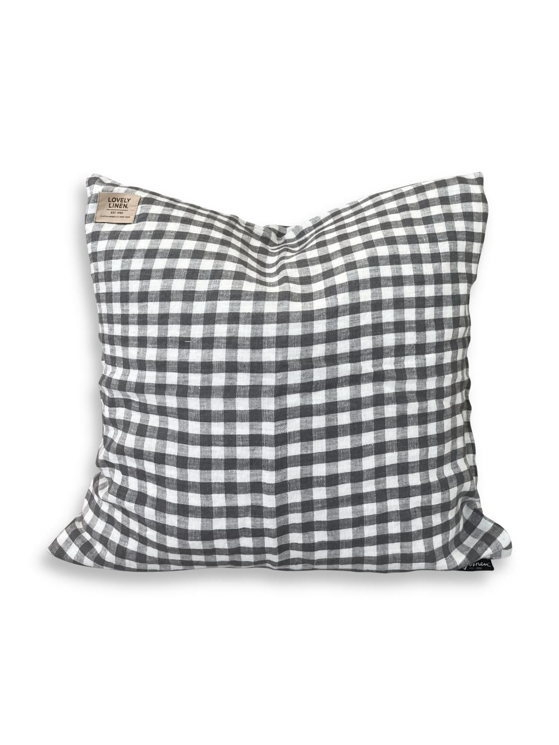Lovely Linen MISTY Kuddfodral Square 50X50, Mörkgrå - Azalea Home