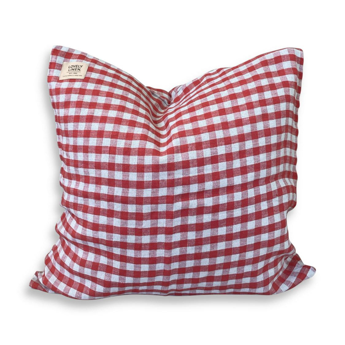 Lovely Linen MISTY Kuddfodral Square 50X50, Röd - Azalea Home