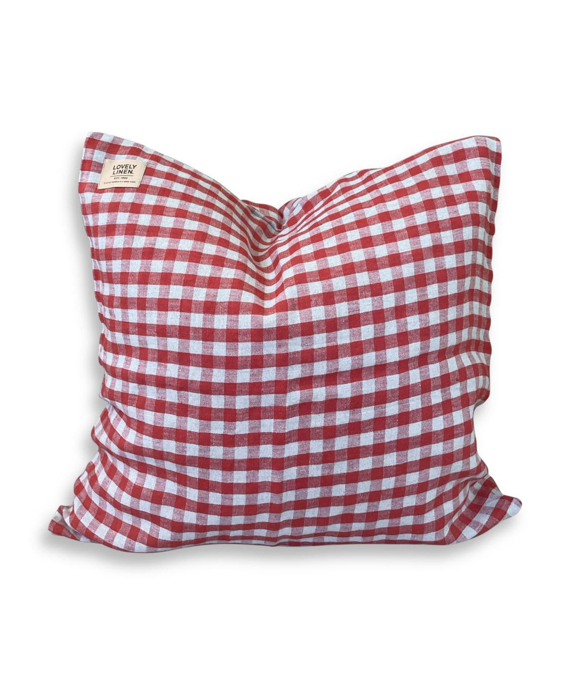 Lovely Linen MISTY Kuddfodral Square 50X50, Röd - Azalea Home